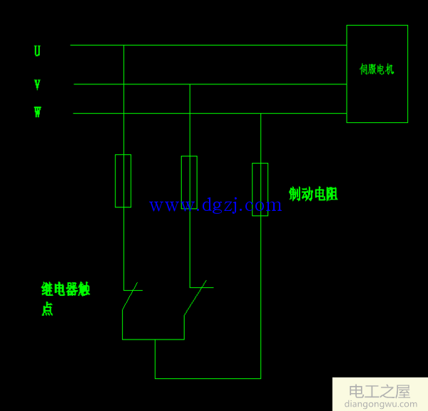 伺服電機(jī)制動方式原理圖解