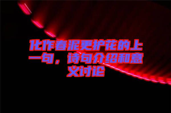 化作春泥更護(hù)花的上一句，詩句介紹和意義討論