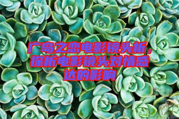 廣島之戀電影鏡頭析，探析電影鏡頭對情感達(dá)的影響