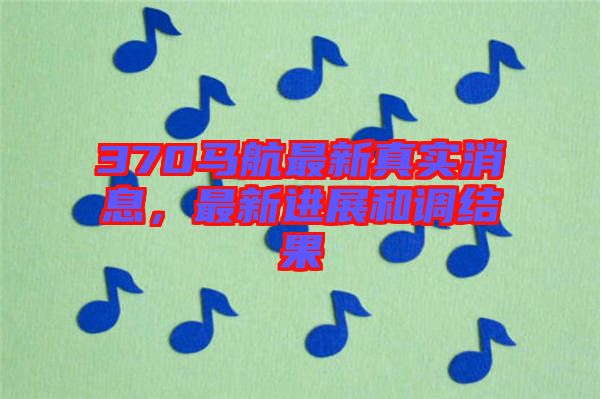 370馬航最新真實(shí)消息，最新進(jìn)展和調(diào)結(jié)果