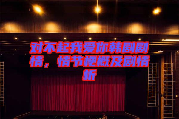 對不起我愛你韓劇劇情，情節梗概及劇情析