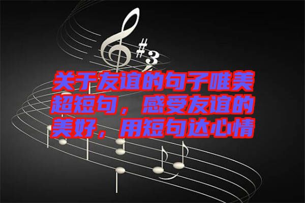 關于友誼的句子唯美超短句，感受友誼的美好，用短句達心情