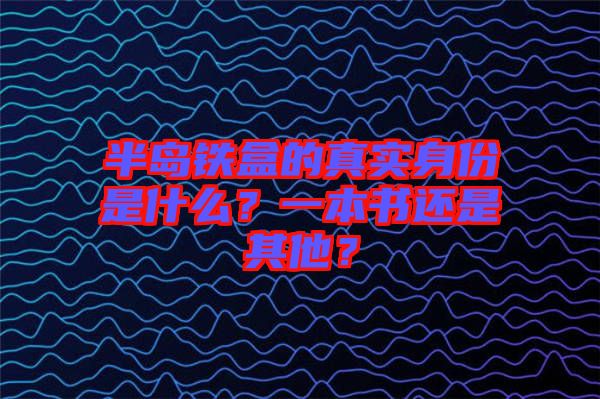 半島鐵盒的真實(shí)身份是什么？一本書還是其他？