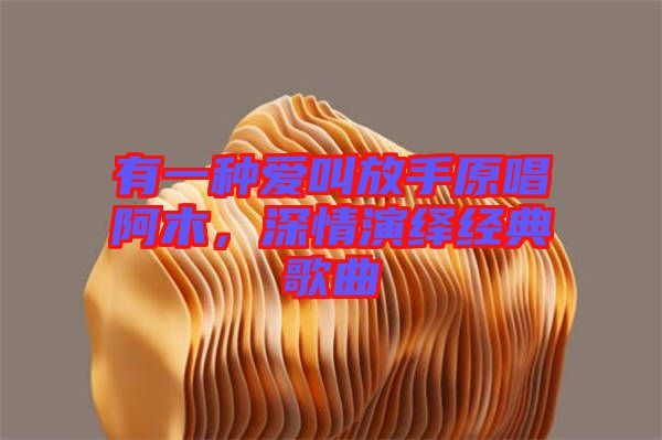 有一種愛叫放手原唱阿木，深情演繹經典歌曲
