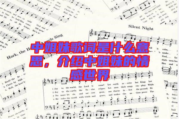 中姐妹歌詞是什么意思，介紹中姐妹的情感世界