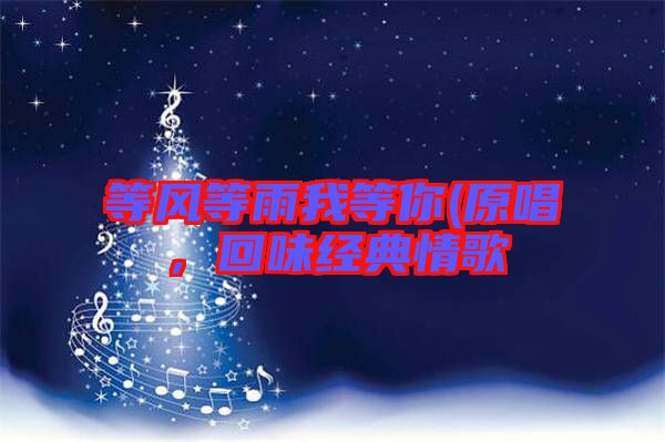 等風等雨我等你(原唱，回味經典情歌