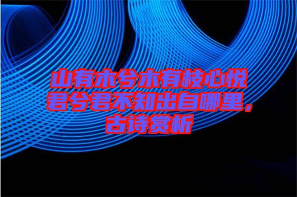 山有木兮木有枝心悅君兮君不知出自哪里，古詩賞析
