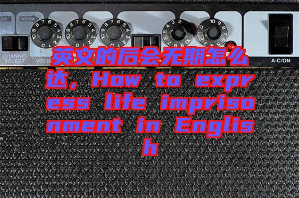 英文的后會無期怎么達，How to express life imprisonment in English