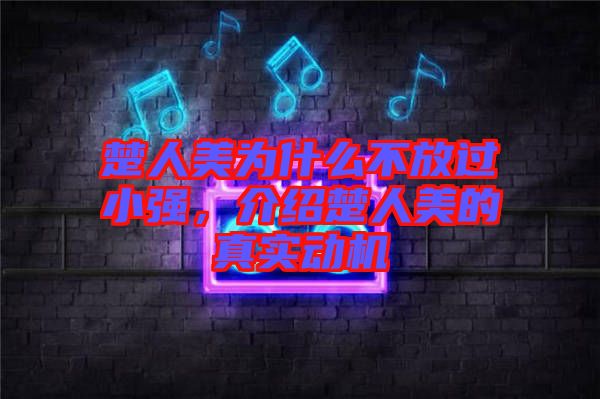 楚人美為什么不放過小強，介紹楚人美的真實動機
