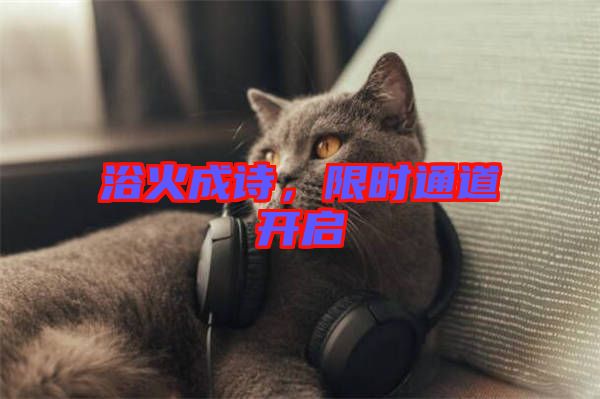 浴火成詩，限時通道開啟