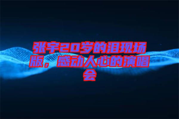 張宇20歲的淚現(xiàn)場(chǎng)版，感動(dòng)人心的演唱會(huì)