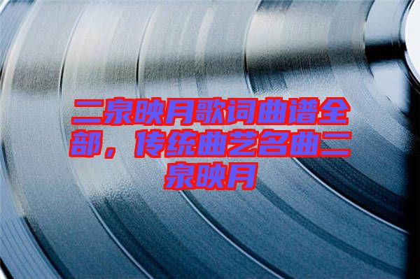 二泉映月歌詞曲譜全部，傳統曲藝名曲二泉映月