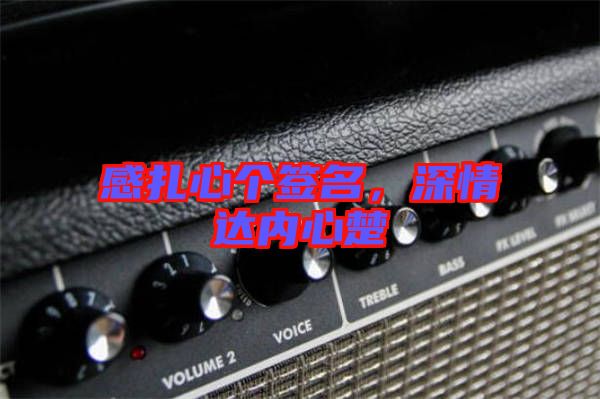 感扎心個簽名，深情達內心楚