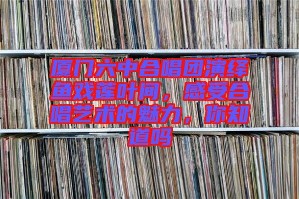 廈門六中合唱團演繹魚戲蓮葉間，感受合唱藝術(shù)的魅力，你知道嗎