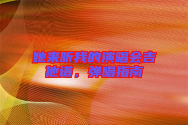 她來(lái)聽(tīng)我的演唱會(huì)吉他譜，彈唱指南