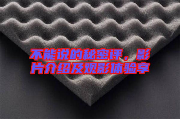 不能說的秘密評，影片介紹及觀影體驗享