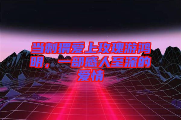 當刺猬愛上玫瑰游鴻明，一部感人至深的愛情