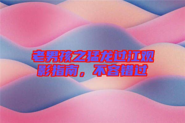 老男孩之猛龍過江觀影指南，不容錯過
