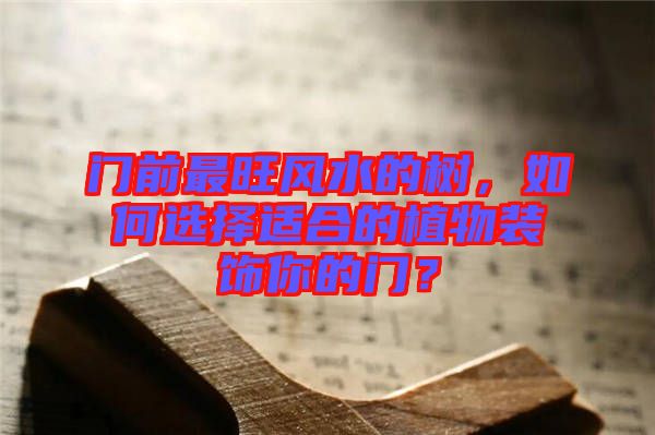 門前最旺風水的樹，如何選擇適合的植物裝飾你的門？